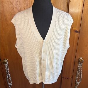 Tulliano Silk Blend Cardigan Vest XL